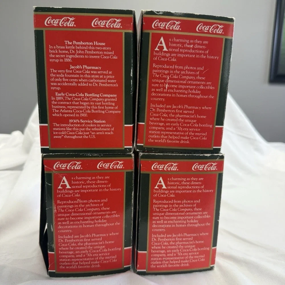 VTG 1991‎ Trim A Tree Collection Coca Cola Christmas Tree Ornaments Complete Set